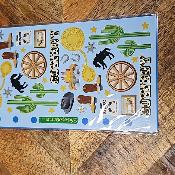 Stickopotamus Binder Sticker sheet Cowboy stickers sealed - Picture 3 of 7